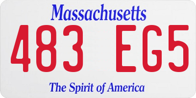 MA license plate 483EG5