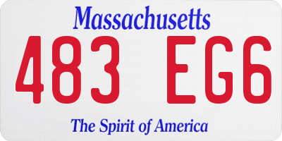 MA license plate 483EG6