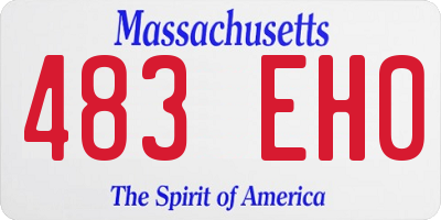 MA license plate 483EH0