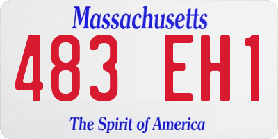 MA license plate 483EH1
