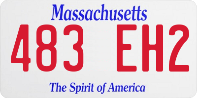 MA license plate 483EH2