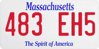 MA license plate 483EH5