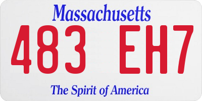 MA license plate 483EH7