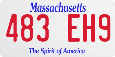 MA license plate 483EH9
