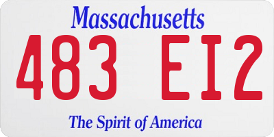 MA license plate 483EI2