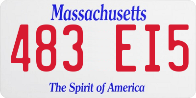 MA license plate 483EI5