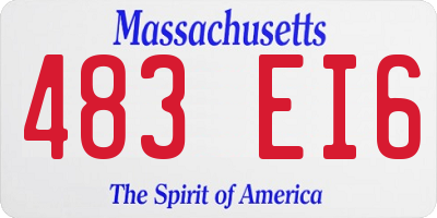MA license plate 483EI6
