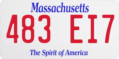 MA license plate 483EI7
