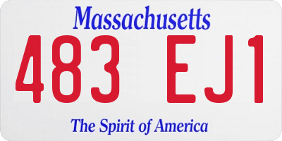 MA license plate 483EJ1