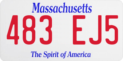 MA license plate 483EJ5