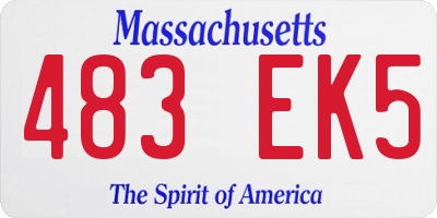 MA license plate 483EK5