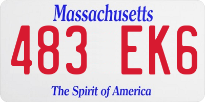 MA license plate 483EK6