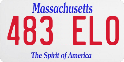 MA license plate 483EL0