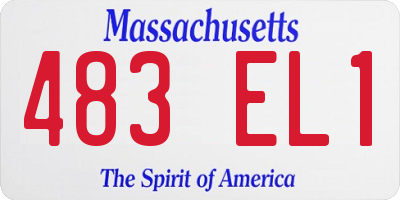 MA license plate 483EL1