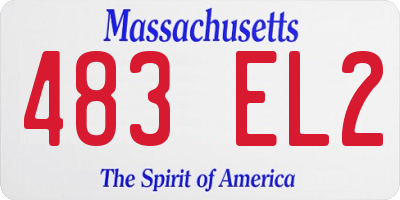 MA license plate 483EL2