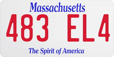 MA license plate 483EL4