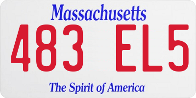 MA license plate 483EL5