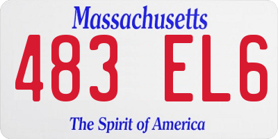 MA license plate 483EL6