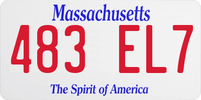MA license plate 483EL7
