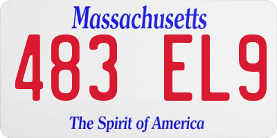 MA license plate 483EL9