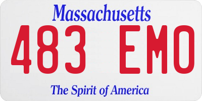 MA license plate 483EM0