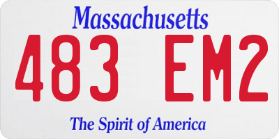 MA license plate 483EM2