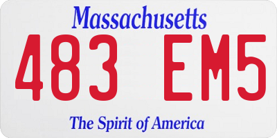 MA license plate 483EM5