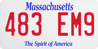 MA license plate 483EM9