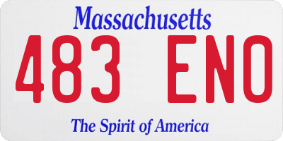 MA license plate 483EN0