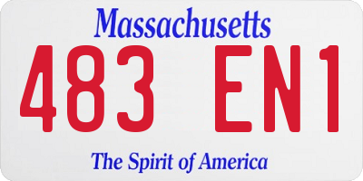 MA license plate 483EN1
