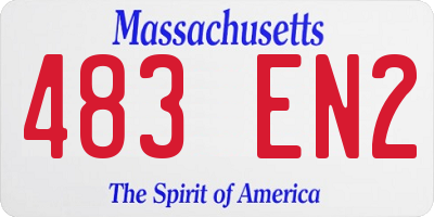 MA license plate 483EN2
