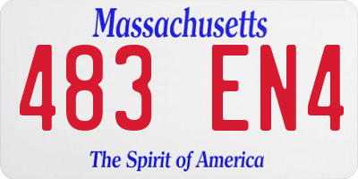 MA license plate 483EN4