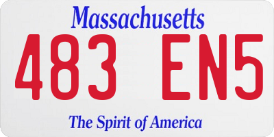 MA license plate 483EN5