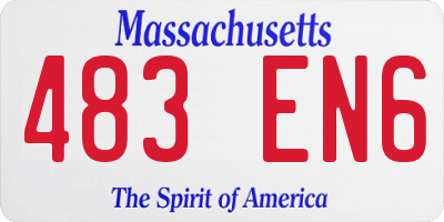 MA license plate 483EN6