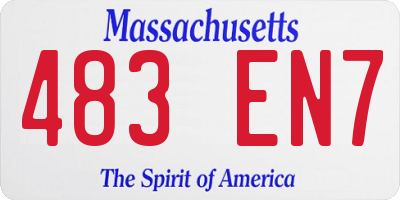 MA license plate 483EN7