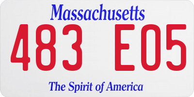 MA license plate 483EO5