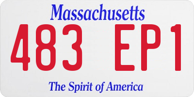 MA license plate 483EP1