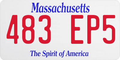 MA license plate 483EP5