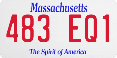 MA license plate 483EQ1