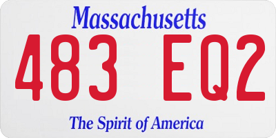 MA license plate 483EQ2
