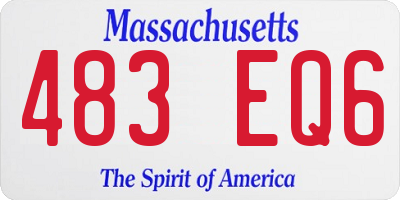 MA license plate 483EQ6