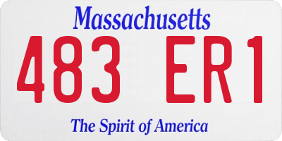 MA license plate 483ER1