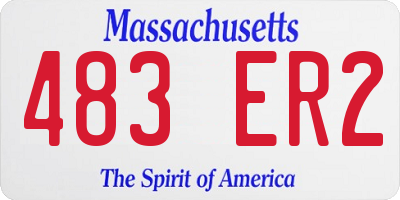 MA license plate 483ER2