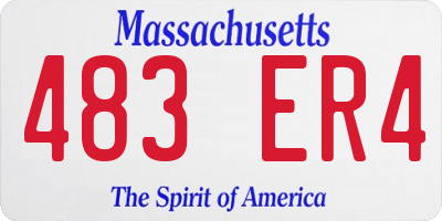 MA license plate 483ER4