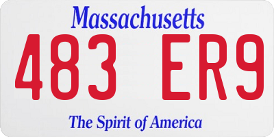 MA license plate 483ER9