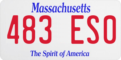 MA license plate 483ES0