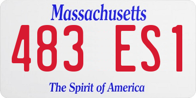 MA license plate 483ES1