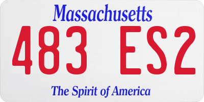 MA license plate 483ES2