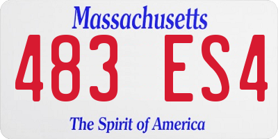 MA license plate 483ES4