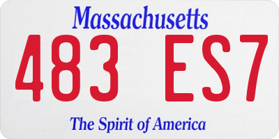 MA license plate 483ES7